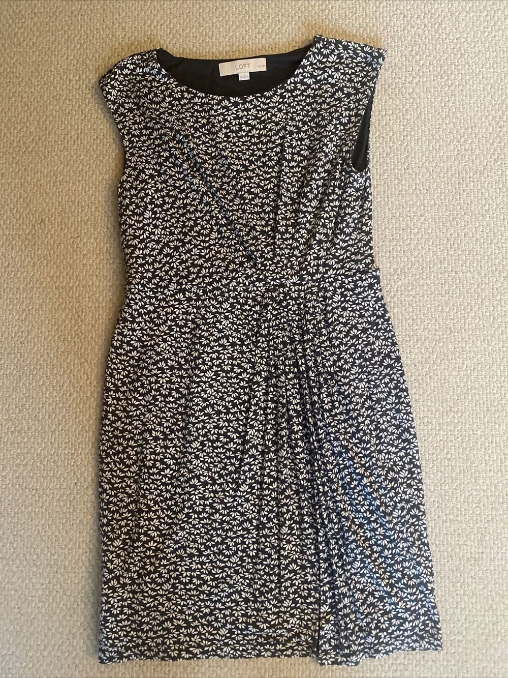 Loft Pattern Sleeveless Dress - Size SP Petite